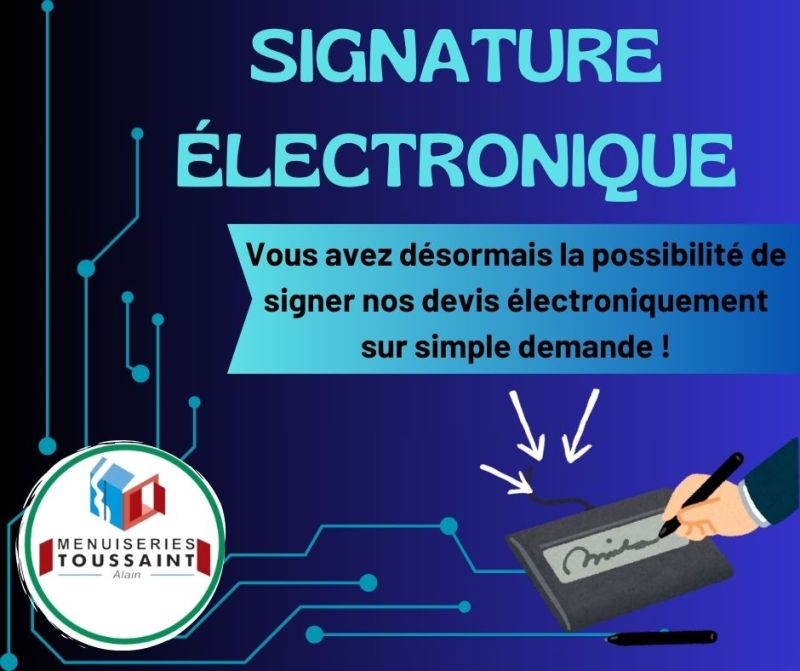 Signature électronique disponible !